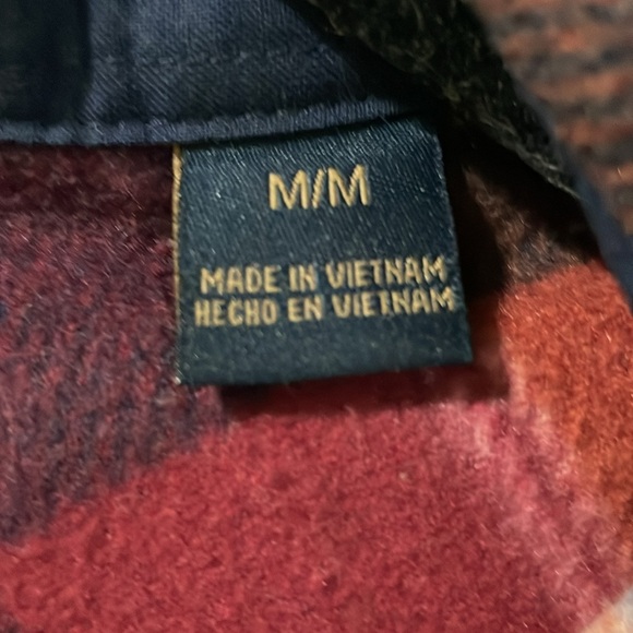 Dry Goods Unisex Heavyweight Plaid Flannel Red, Navy, Orange Size Medium - Picture 5 of 8